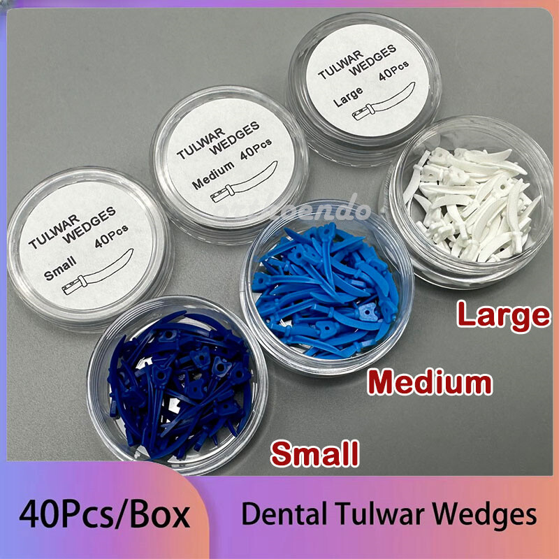 Dental Tulwar Wedges Tooth Gap Filling Diastema Plastic Wedge Large/Middle/Small