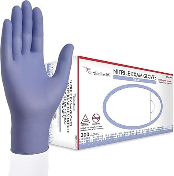 Cardinal Health Nitrile Exam Gloves Flexal , Finger Texture 2,000 Count Case