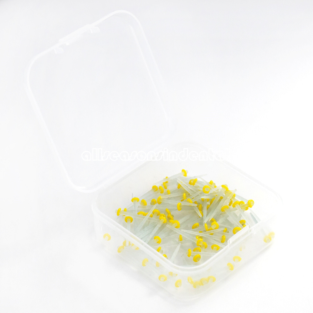 100 Pcs/Box Dental Endodontic Fiber Post Resin Quartz Screw Thread Surface 1.2mm