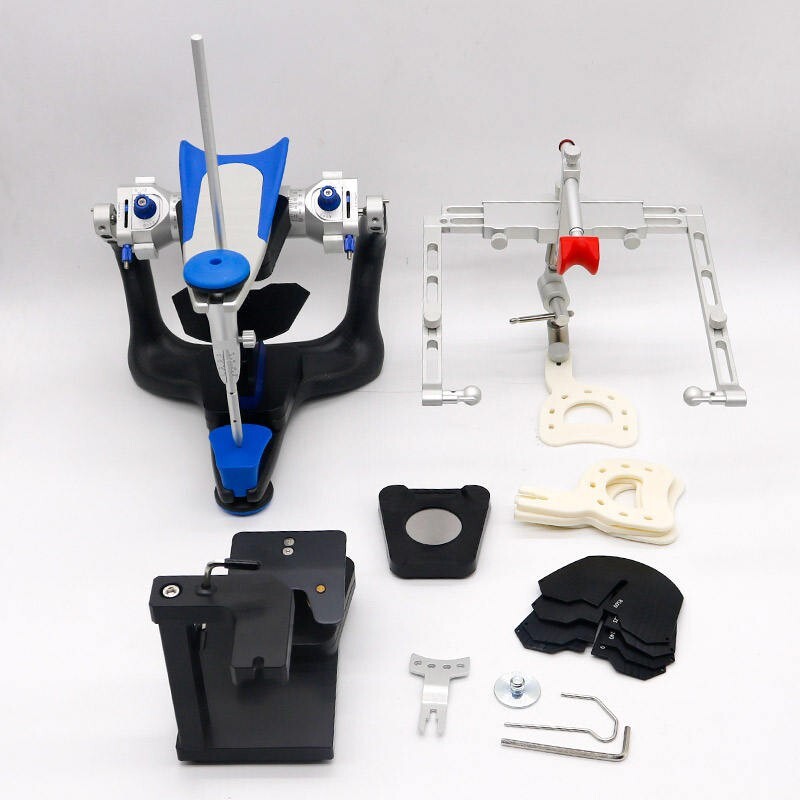Dental Lab Fully Adjustable Articulator and Facebow Calibration Kit with Case