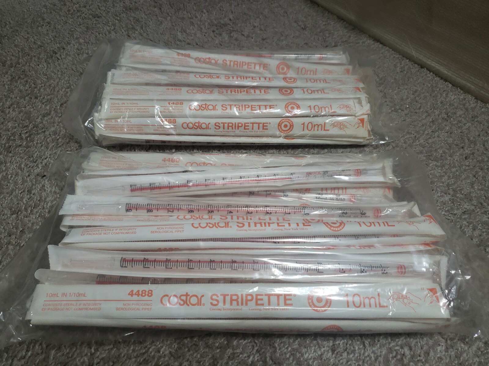 Costar 4488 10mL Serological Pipet LOT OF 100 Pipets