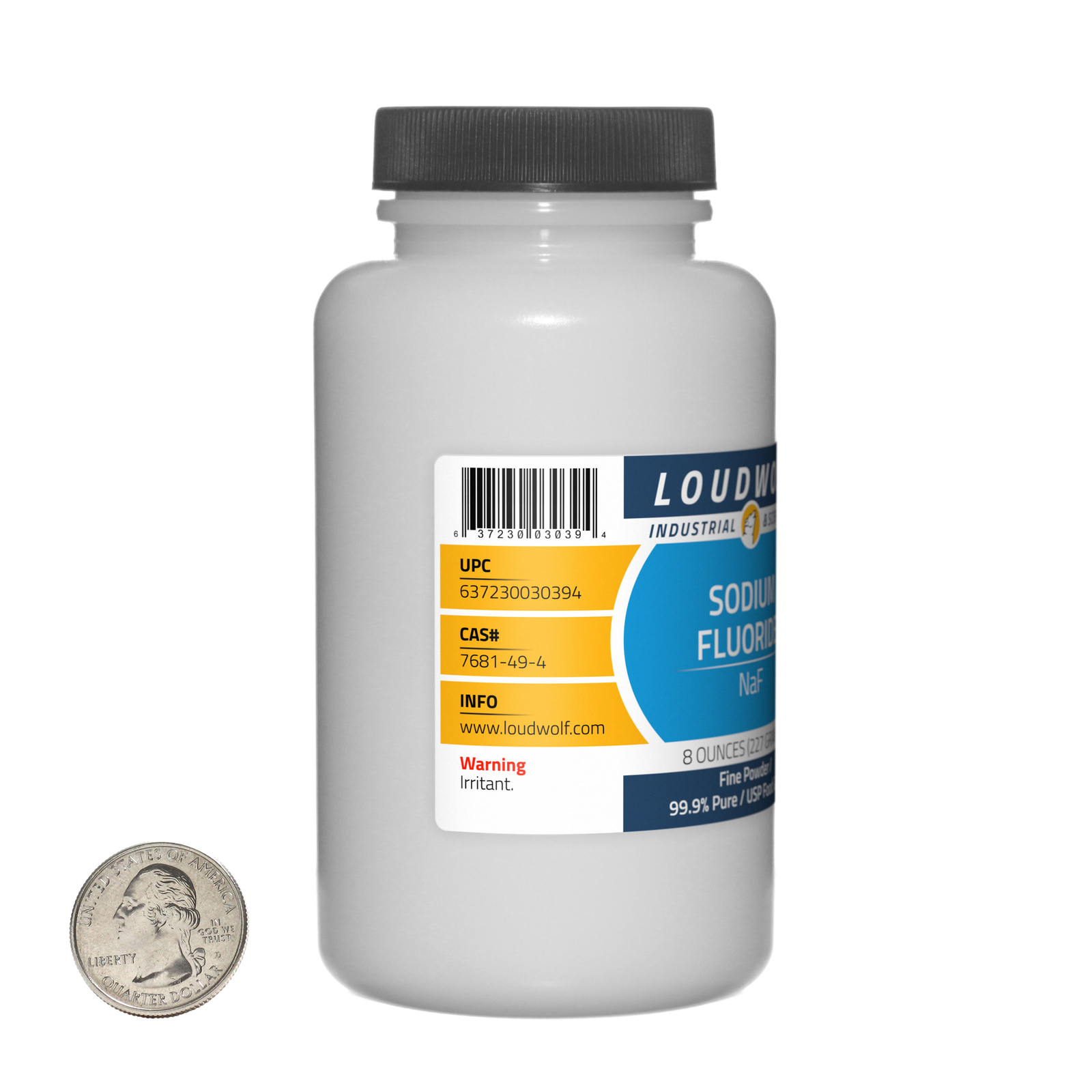 Sodium Fluoride / 1 Pound / 2 Bottles / 99.9% Pure USP Food Grade / Fine Powder