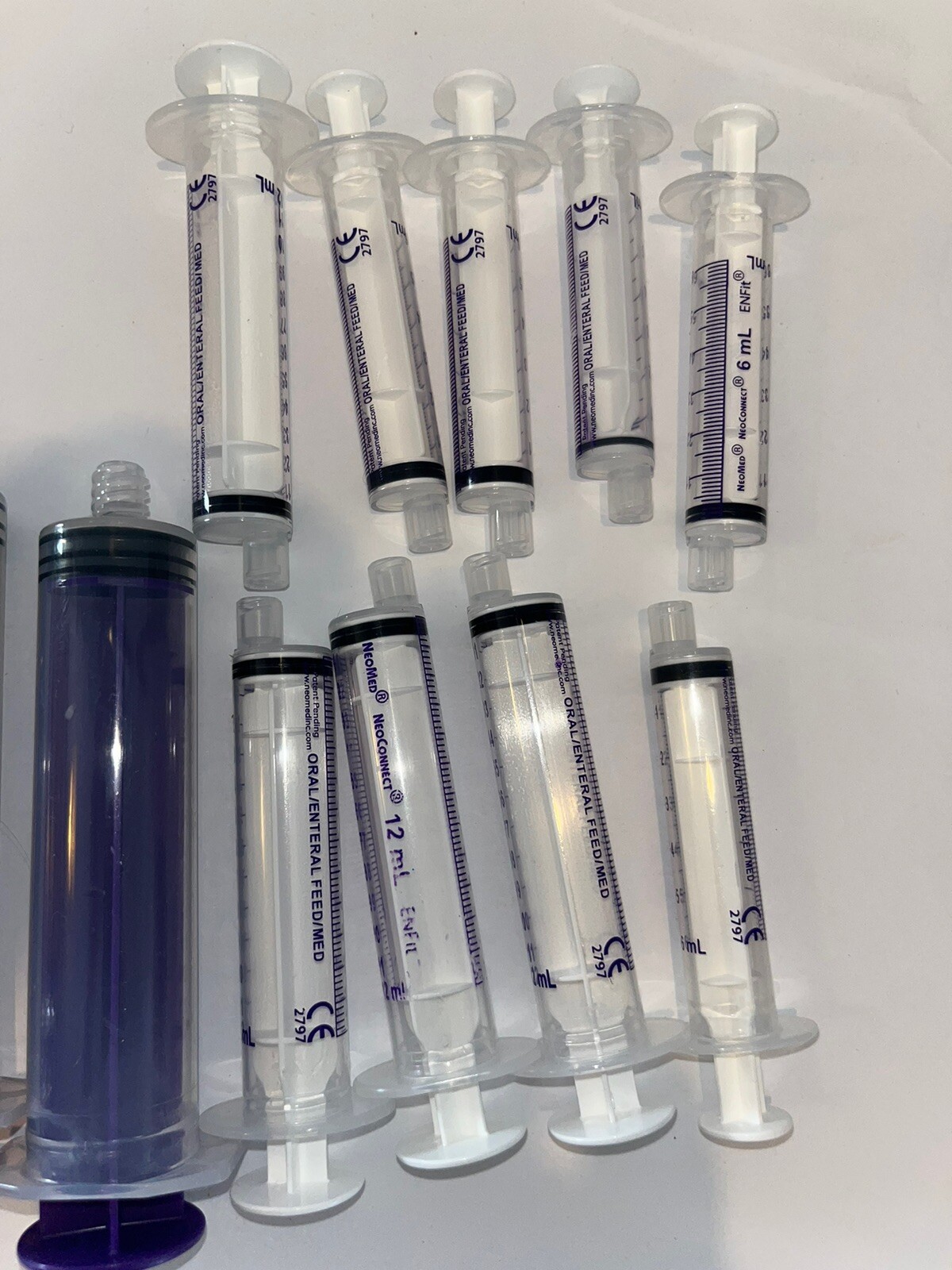 NEW Syringes Non Sterile Multiple Sizes Lot Of 17
