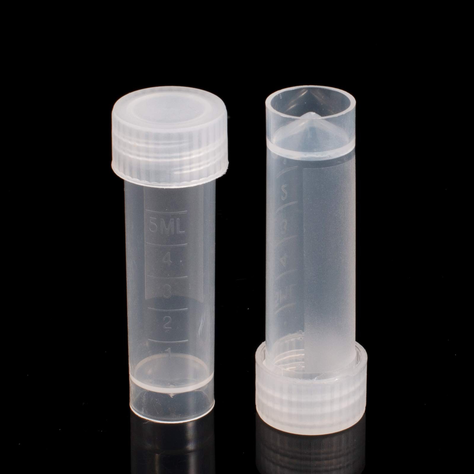 Eowpower 50 Pieces 5 ml Plastic Sample Bottle Vial Storage Container for…