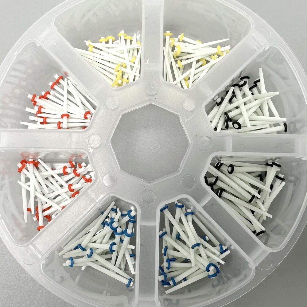 200pcs Dental Quartz Glass Fiber Post Root Canal Pins Straight/Screw Posts