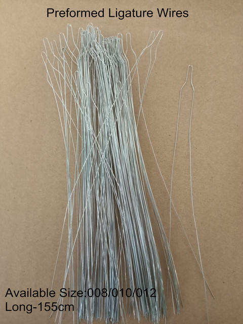Dental SS Orthodontic Preformed Ligatures Wires 008/010/012 Long-155mm