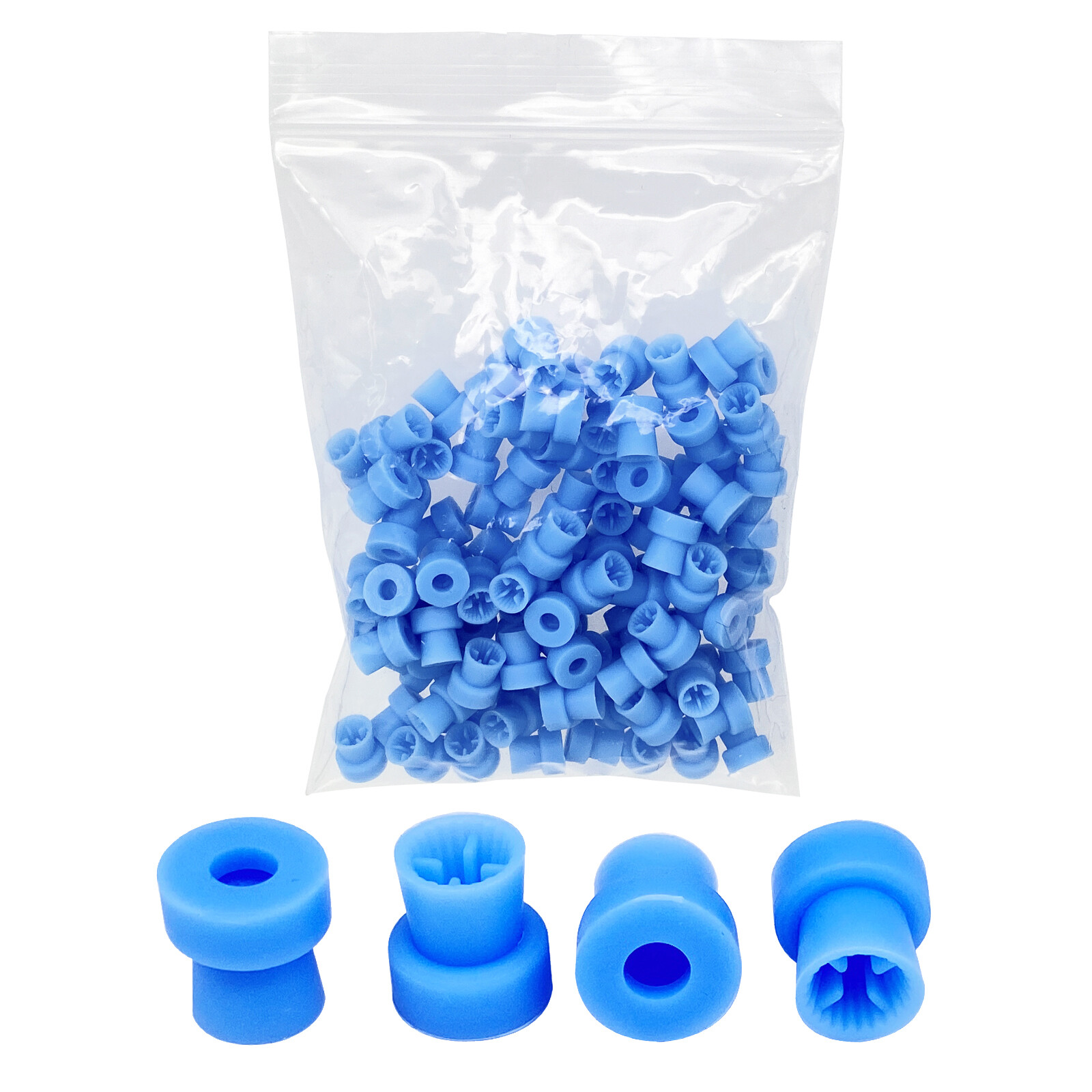 Dental Disposable Prophy Cups Webbed Snap-on type Plain polishing cup 100Pcs/Bag