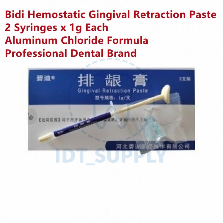 Bidi Hemostatic Gingival Retraction Paste 1g x 2 Aluminum Chloride Dental