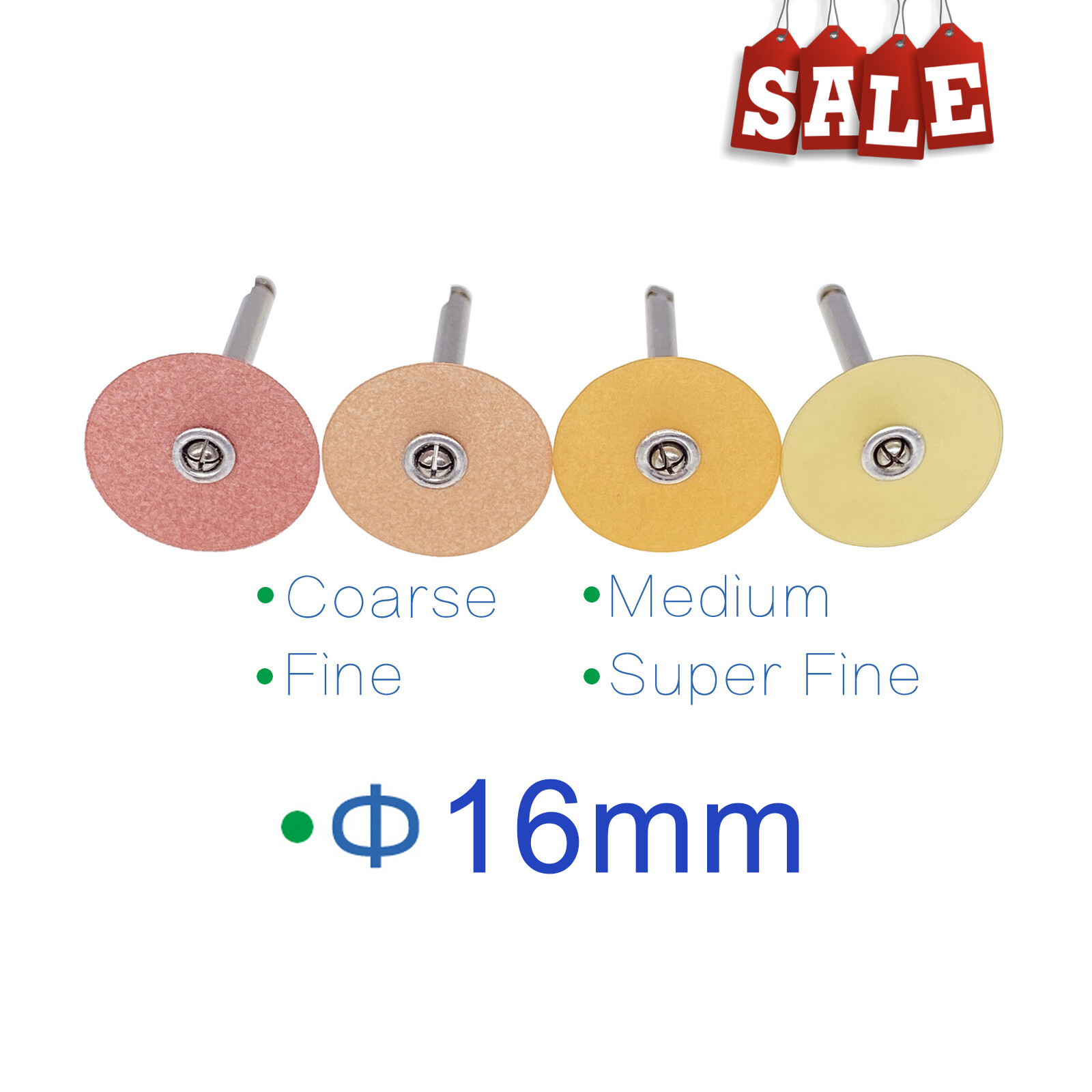 Dental Sof-Lex Soflex Contouring & Polishing All Sizes Pop-On Discs 0.63″ 16mm