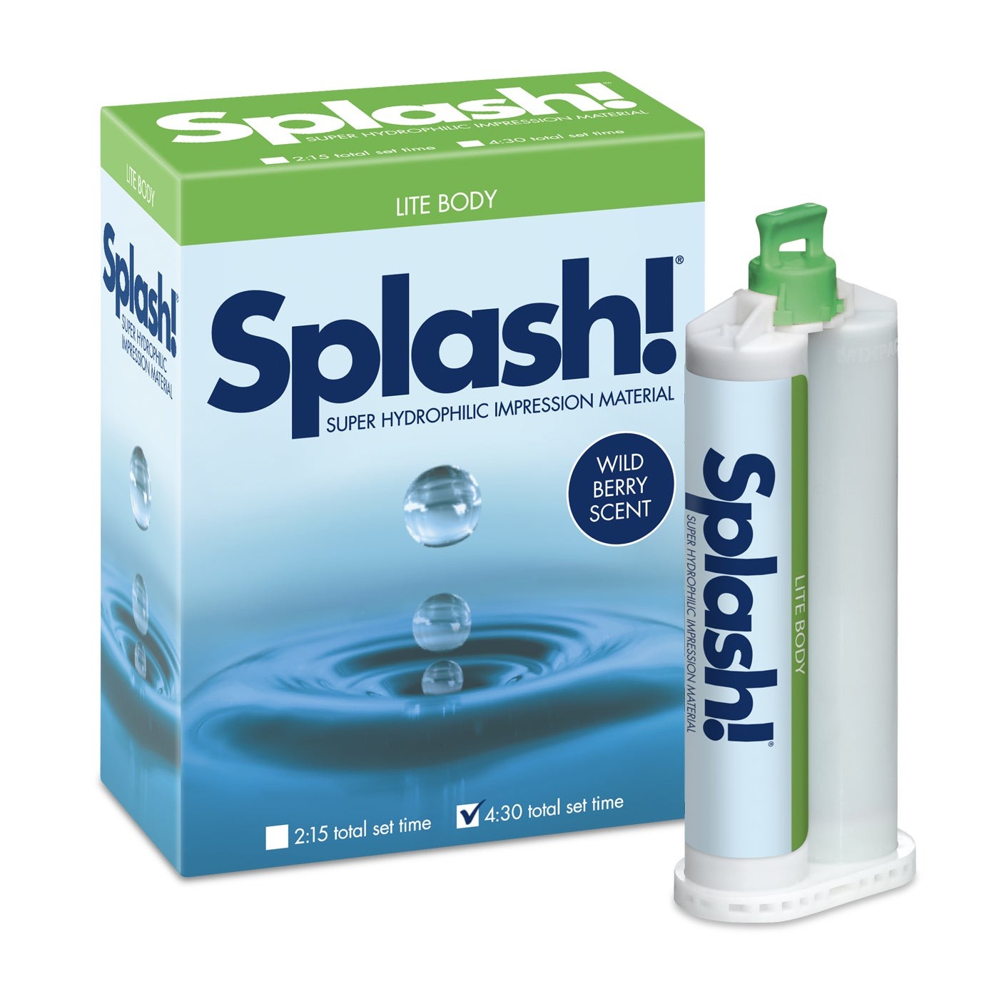 Denmat SPD1209 Splash! Impression Material Regular Set Light Body Cartridges 2Pk