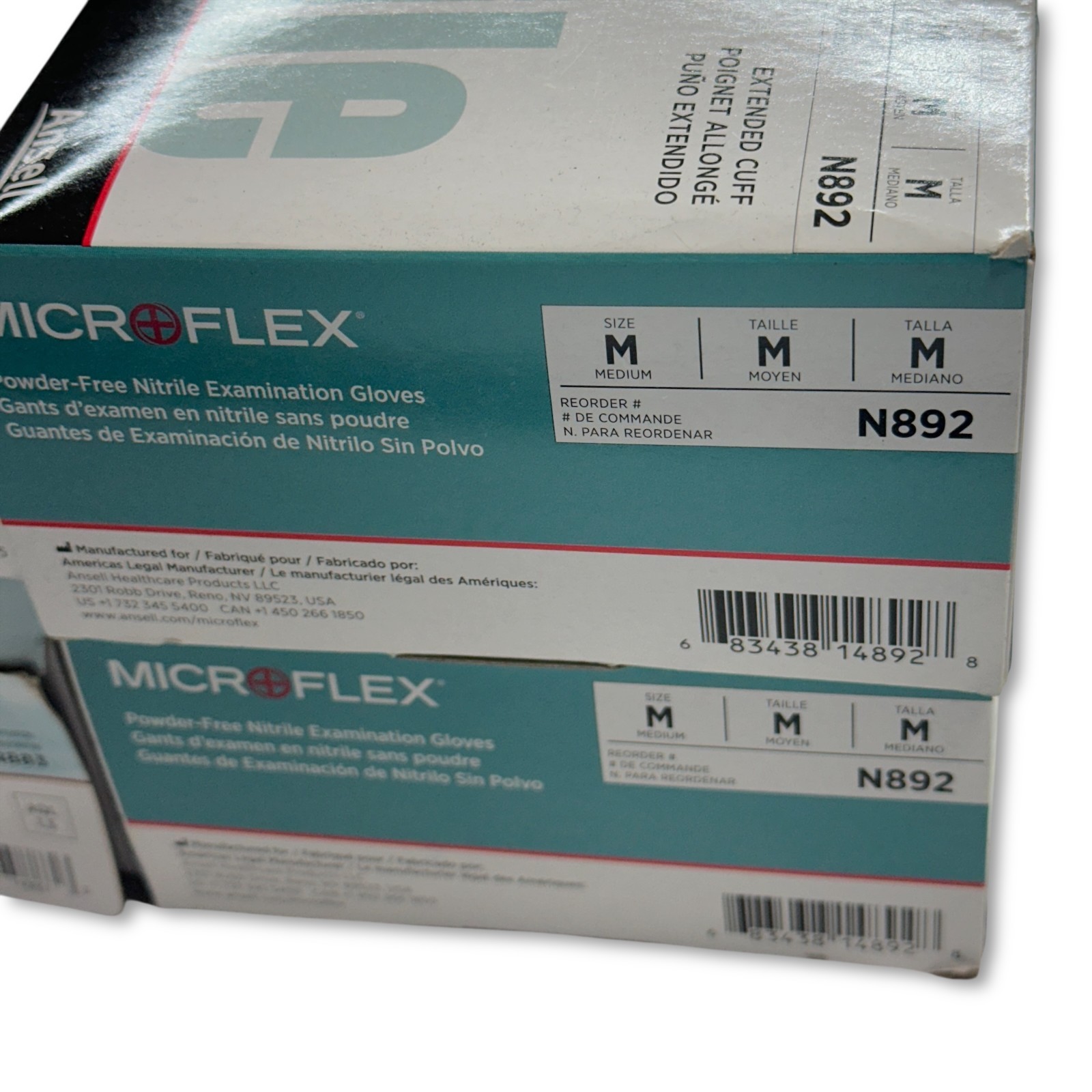 Ansell Microflex Examination Gloves M/L/XL/XXL Powder-Free Aloe, Lot of 8 Boxes