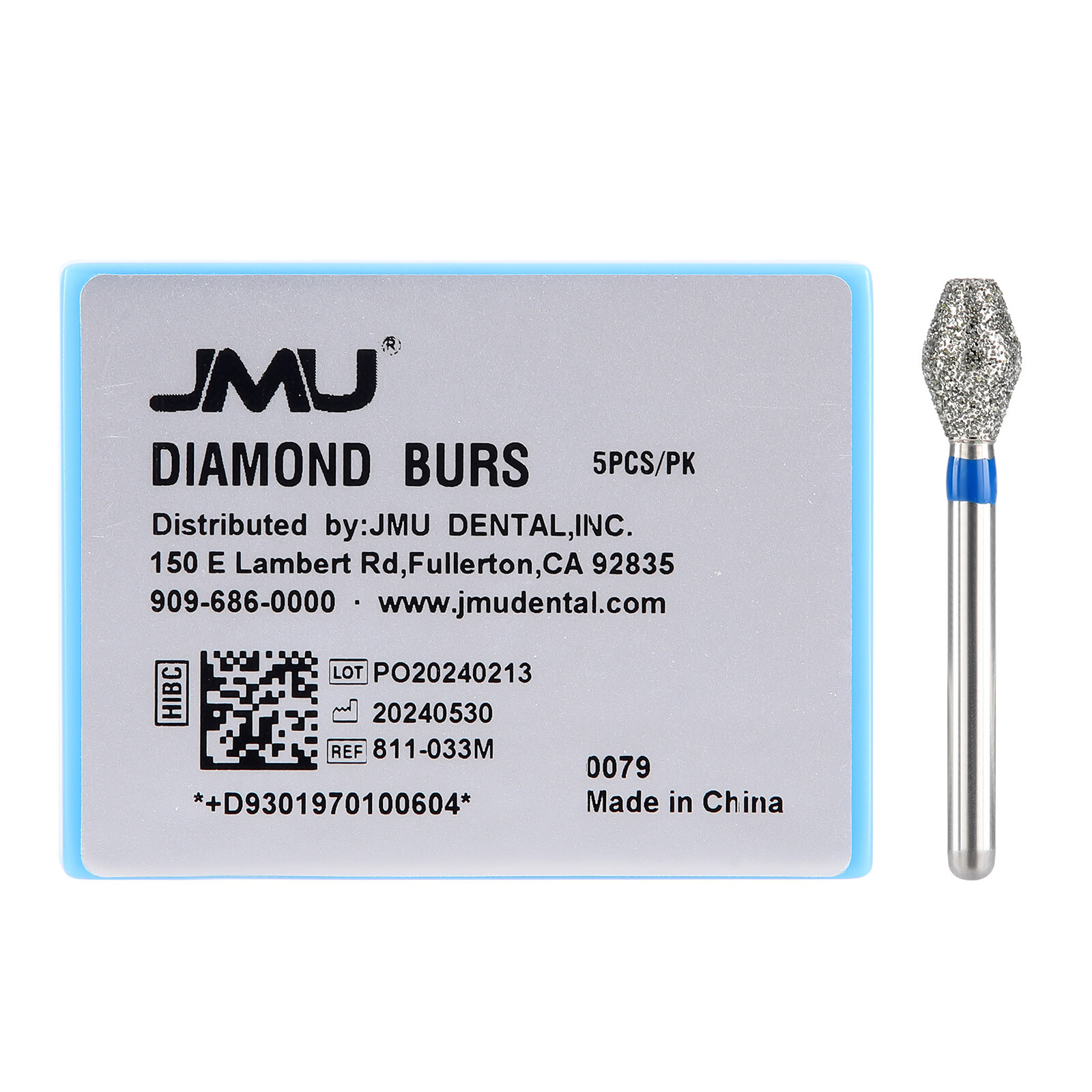 JMU FG Diamond Burs Medium Grit/Super Coarse Pear Burs for High Speed Handpiece