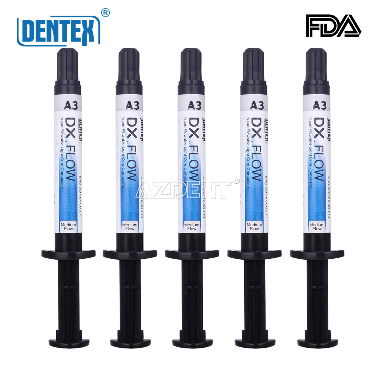 Dental Flowable Light Cure Composite Resin Filling Material Medium Flow A3 3g/pc