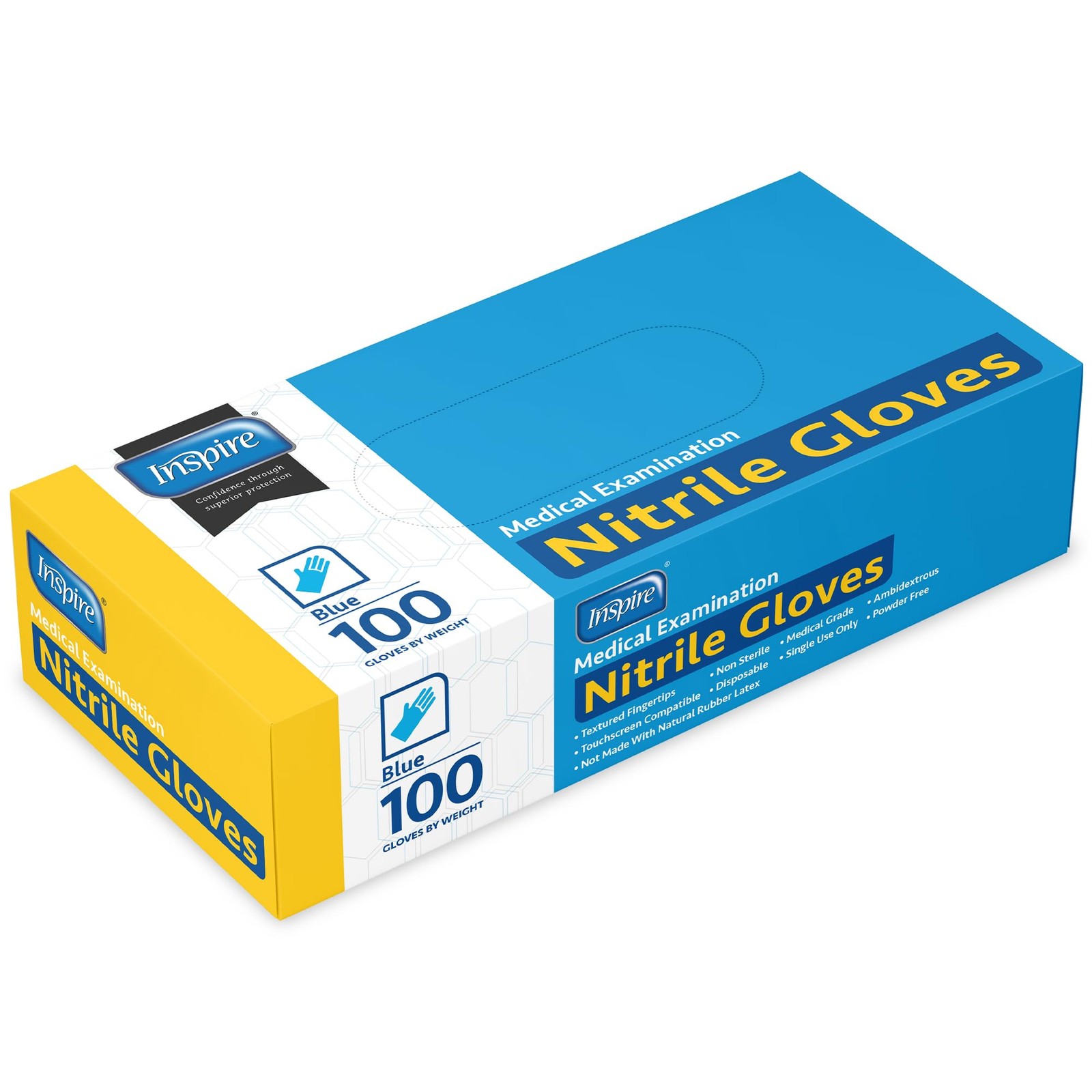 Inspire Black Nitrile Disposable Gloves | 4.5 XX-Large, Blue