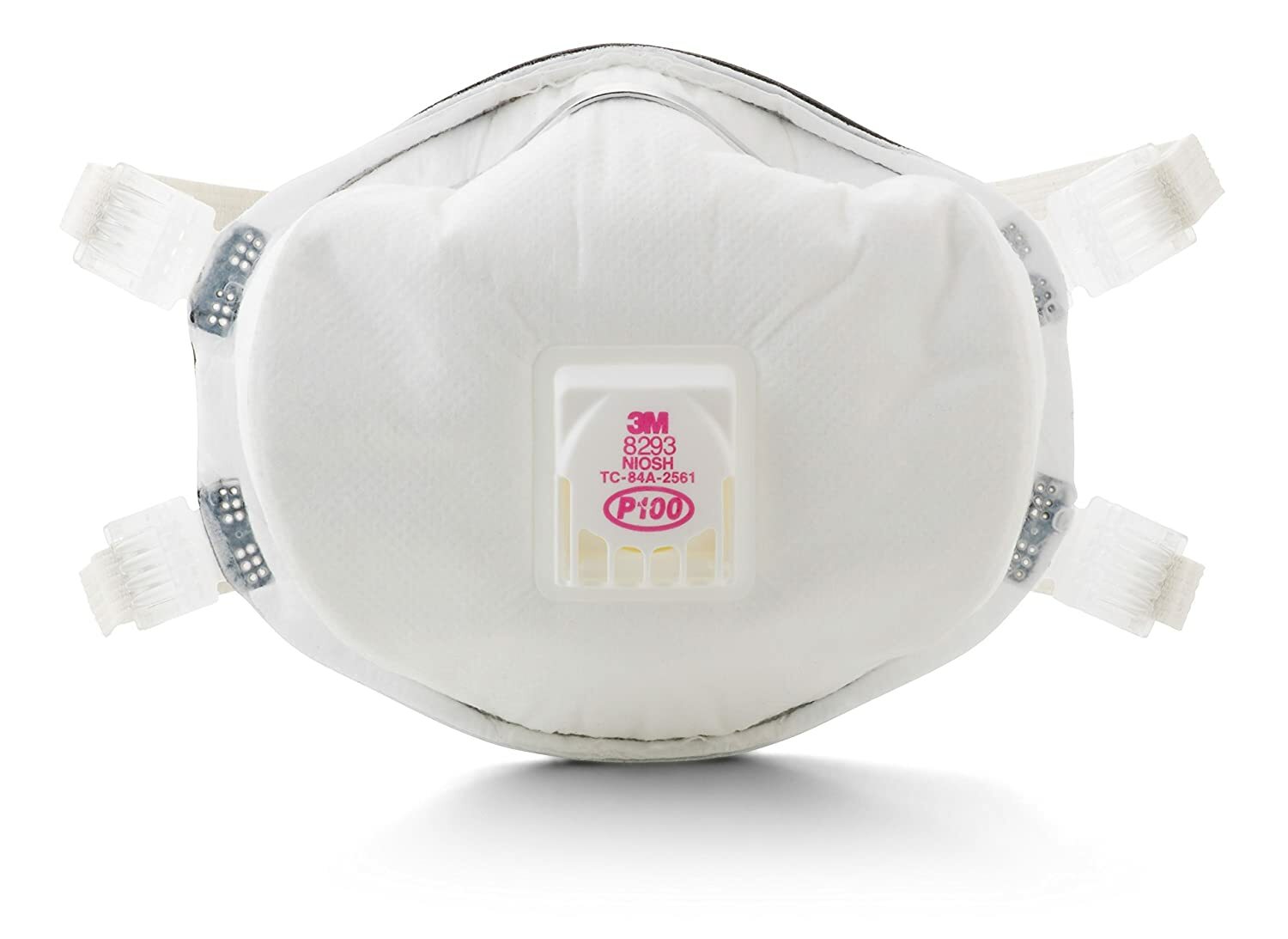 3M 8293 P100 Disposable Particulate Respirator With Adjustable Buckle & Noseclip
