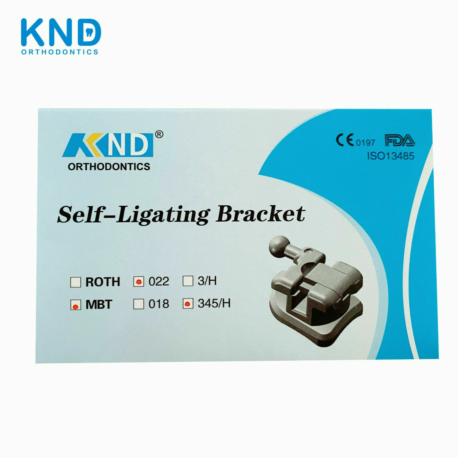 Dental Orthodontic Self-Ligating Metal Brackets&Buccal Tube Roth/MBT 022 3/345