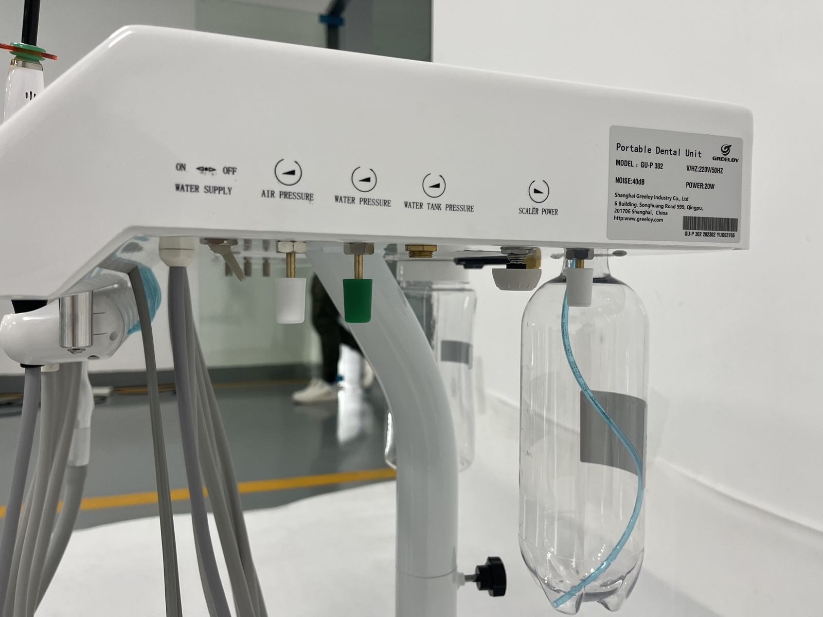 Dental Treatment Unit Adjustable Mobile Cart +LED Curing Light+Scaler GU-P302 4H