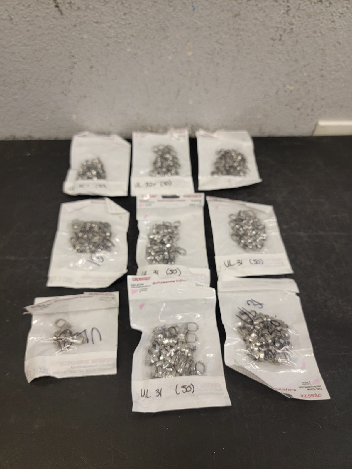 Molar Bands. Dental, Stainless, Various Sizes- 300+ Count (Z11)