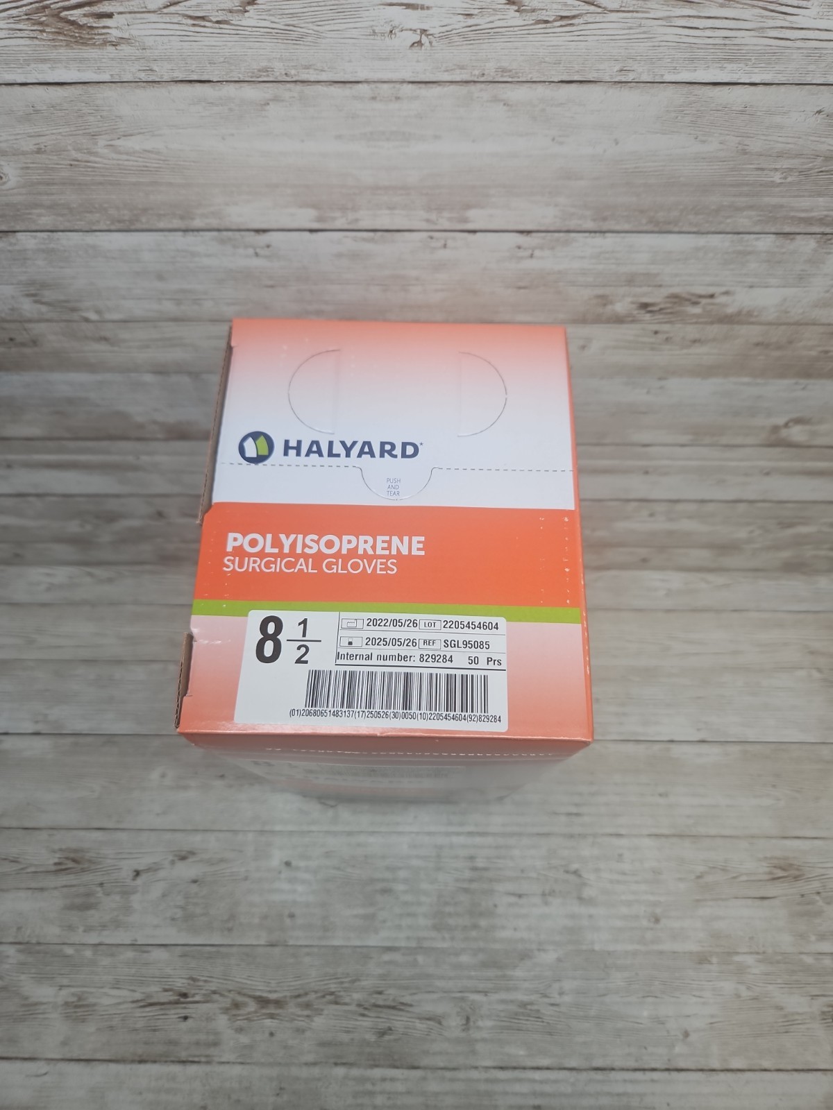 HALYARD Polyisoprene Surgical Gloves *1 Box 50 Pair* Size: 8.5 *See Date*5-25