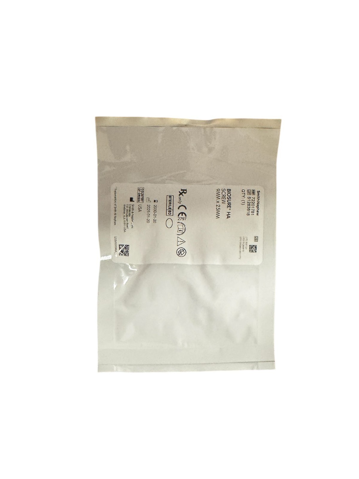 Smith&Nephew REF 72201785 Biosure 9mm x 25mm