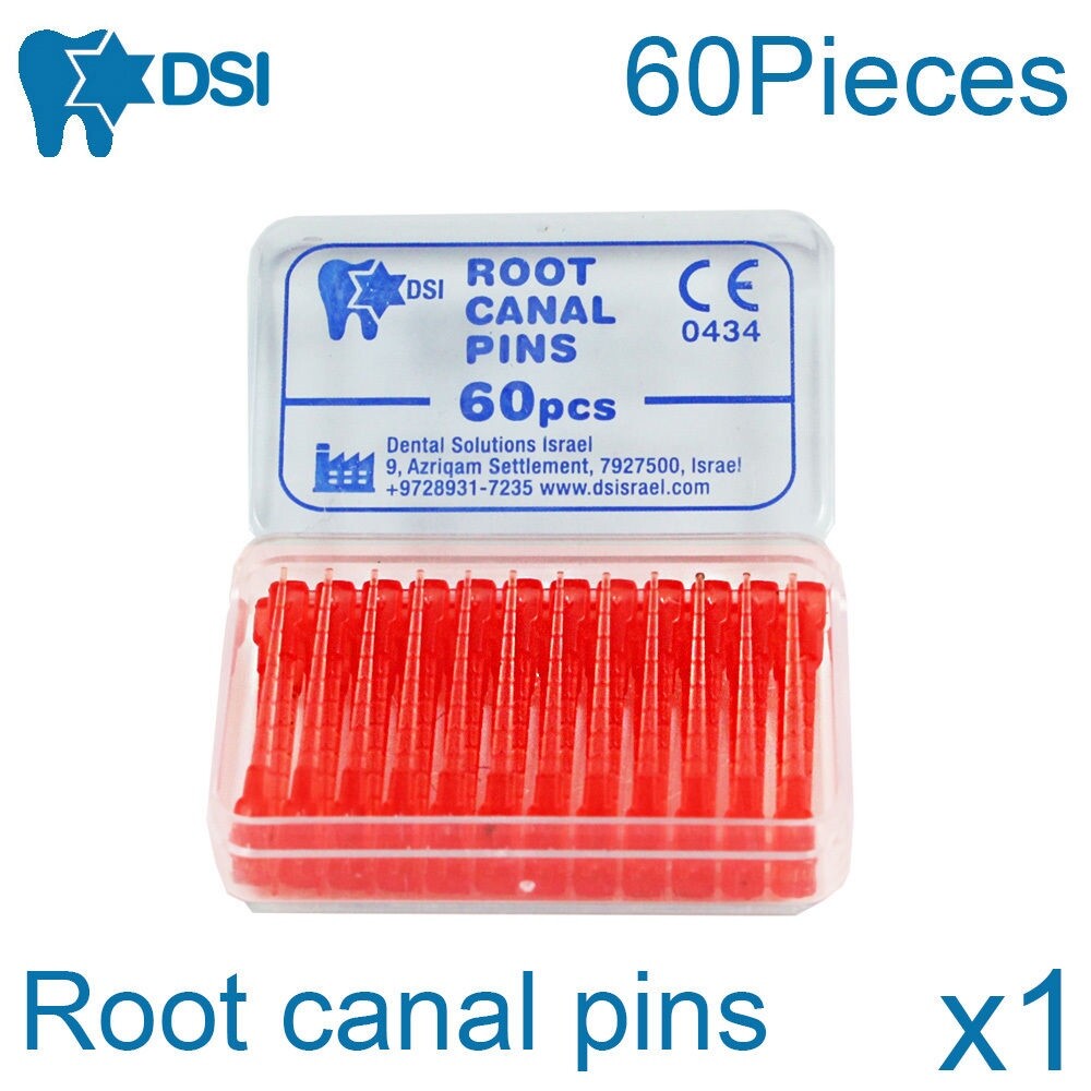 DSI Dental Endodontic Treatment Root Canal Pins Polycarbonate 60 Pins
