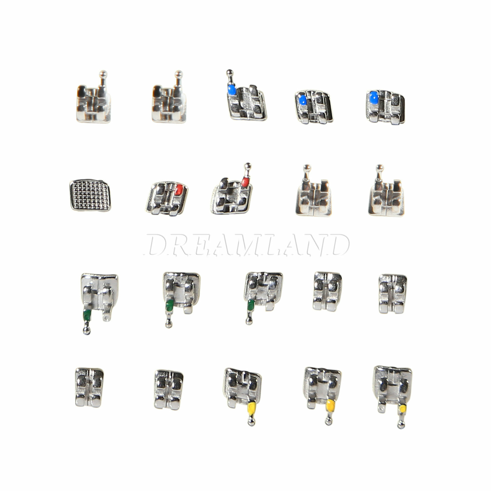 10 Kits Dental Orthodontic Brackets Braces Mini Roth Slot.022 3-4-5 Hook FDA CE