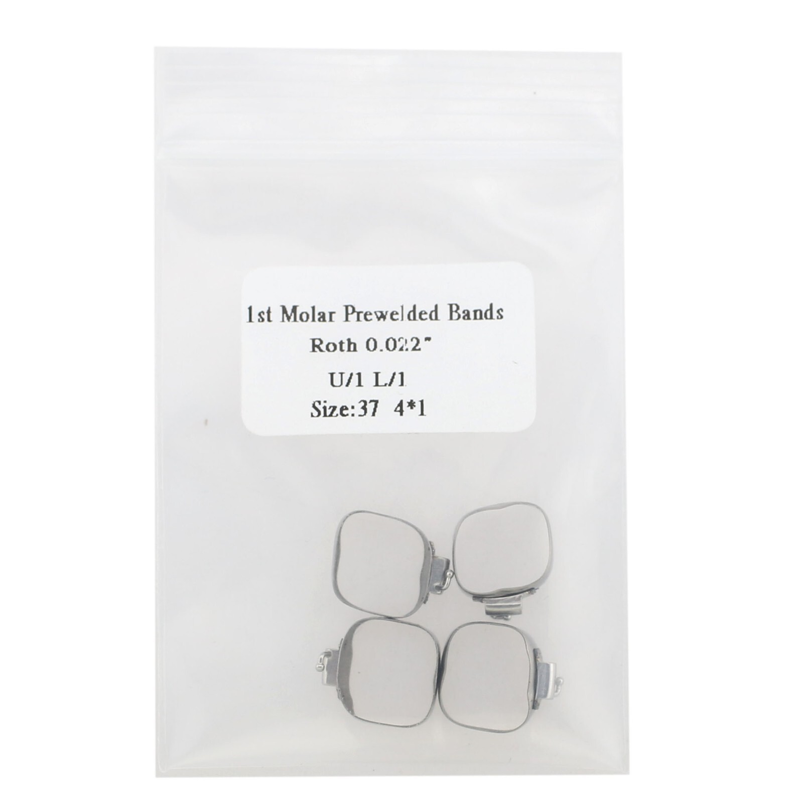 Dental Orthodontic Band Buccal Tube First Molar Band Roth 022 #32-#44 Pre-Welded