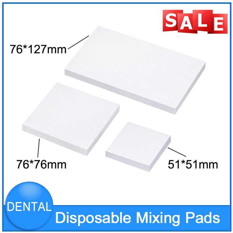 50 Sheets/Pad Dental Disposable Mixing Pads Coated L/M/S Paper Impression