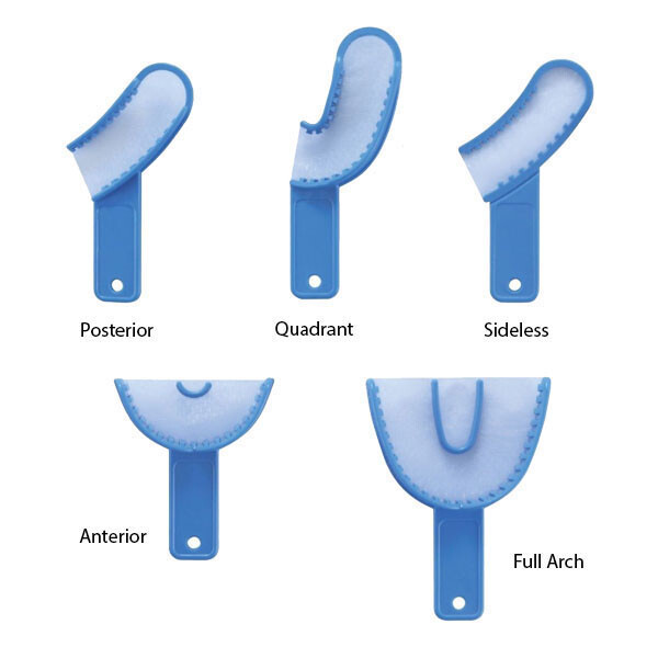 Value pack dental disposable 3 in 1 impression tray 5 boxes 1 each type