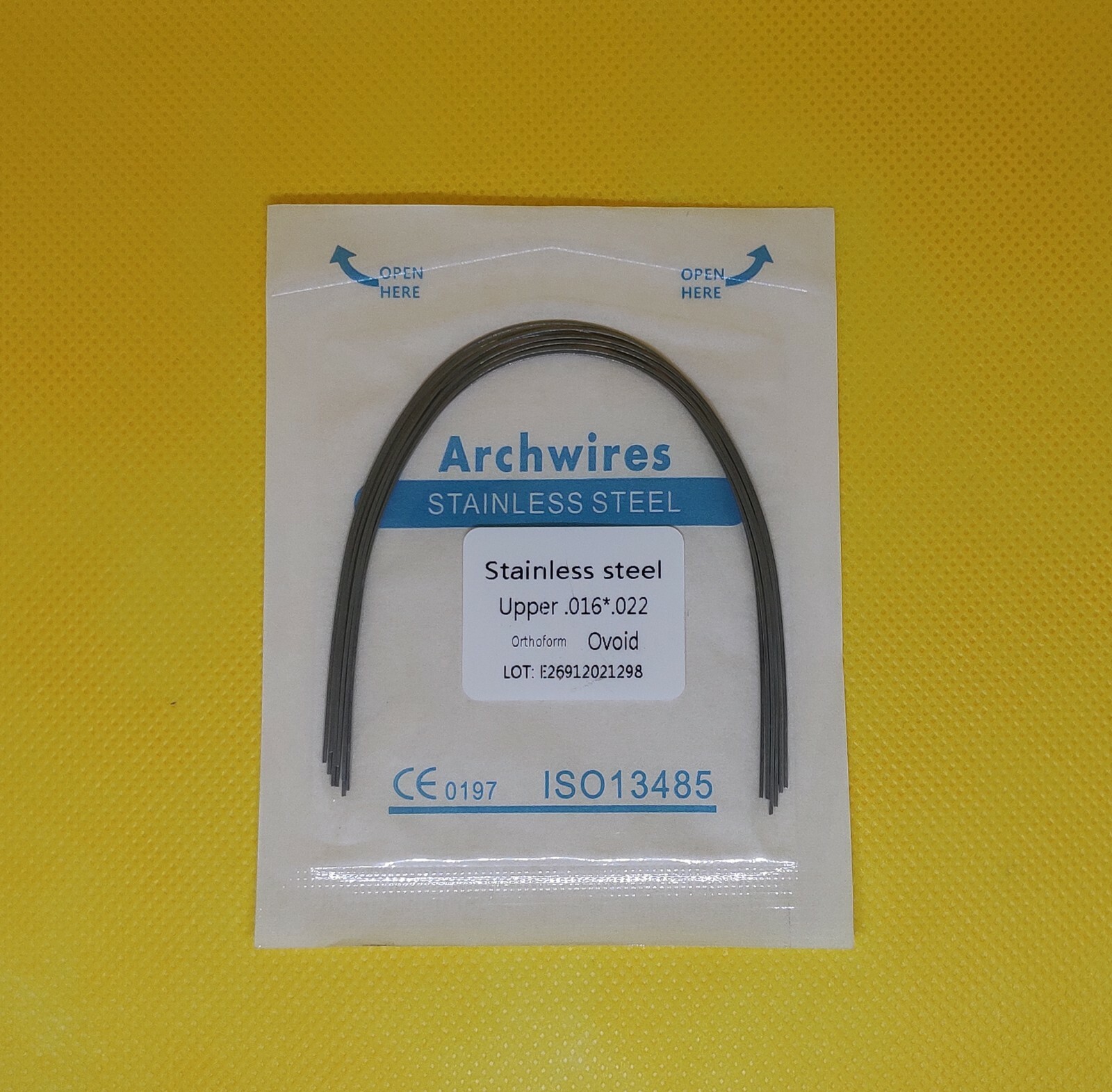 Dental Orthodontic Stainless Steel Rectangular Arch Wire Ovoid Natural Form