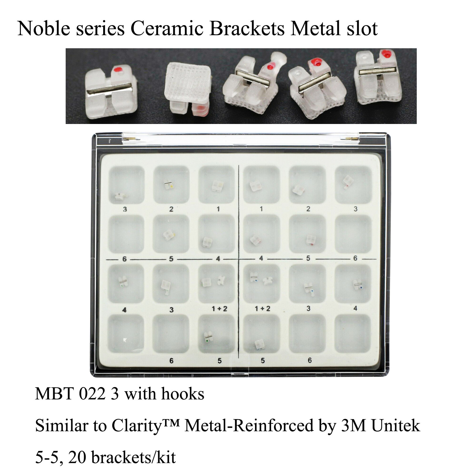 Orthodontic Self-ligating Bracket Ceramic Braces Damon Clear 3M Clarity Roth MBT