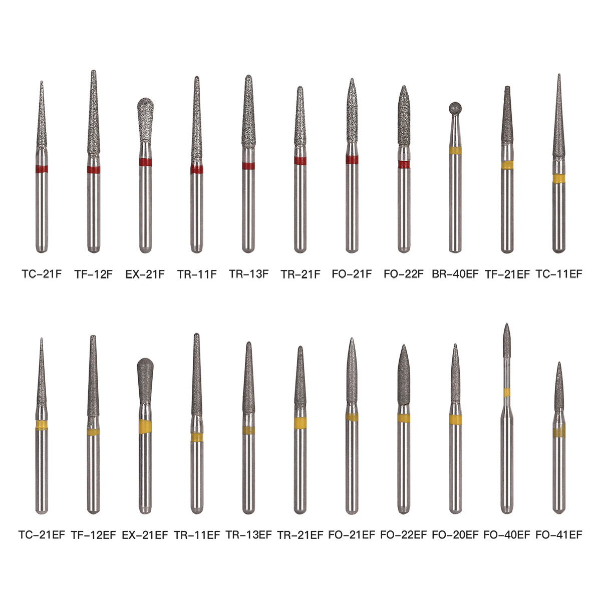 1000pcs/200Box AZDENT Dental Diamond Burs For High Speed Handpiece Friction Grip