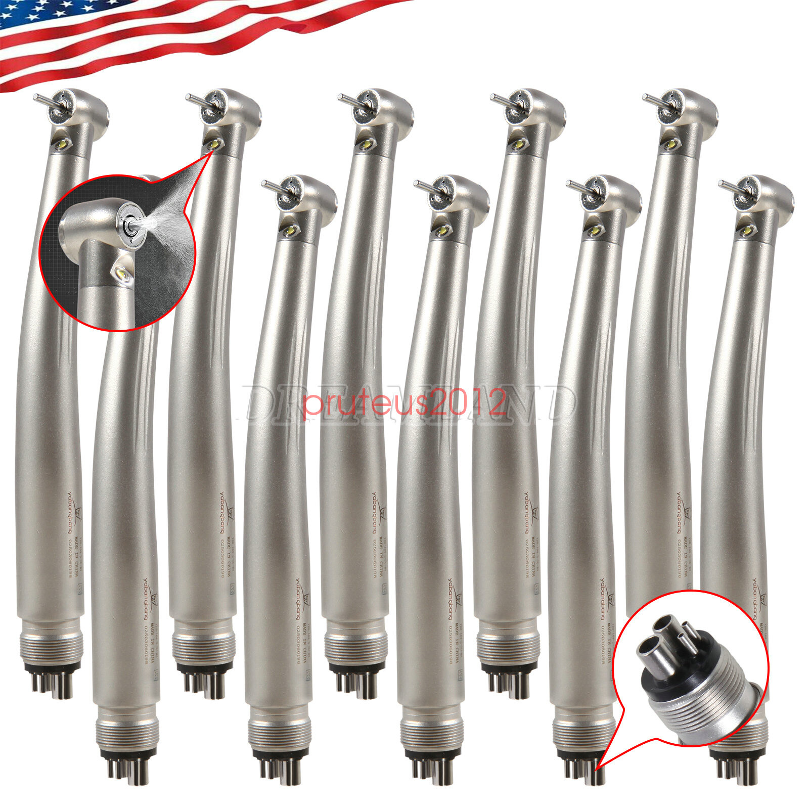 10 Yabangbang Dental LED Fiber Optic E-generator High Speed Handpiece Standard