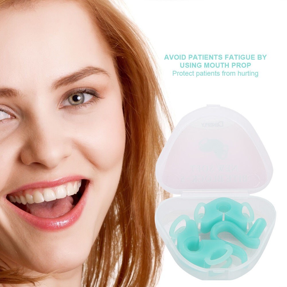 2 Pcs/Set Dental Silicone Bite Blocks Cheek Retractor Mouth Prop 135 ℃ Sterilize