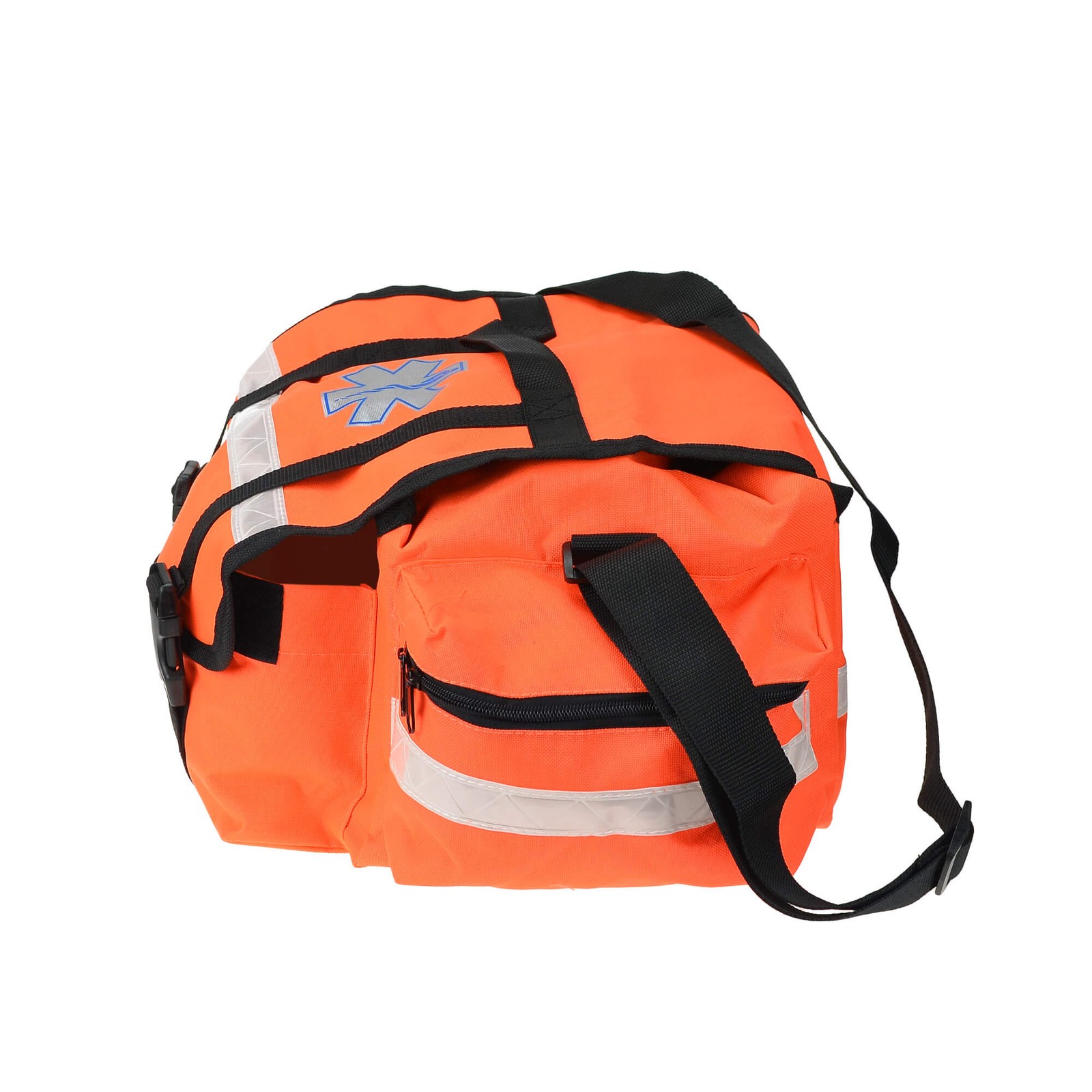 Dealmed First Responder Trauma Bag, Medium, Orange, Fully Stocked