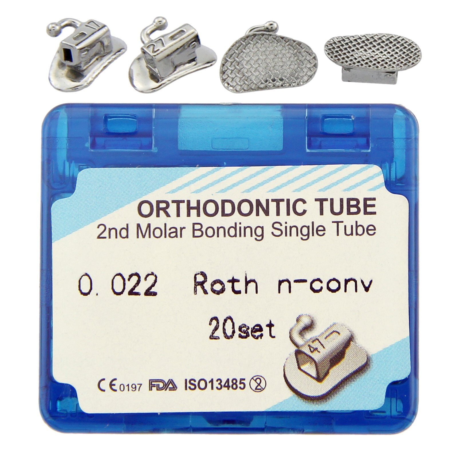 80pc Orthodontic Buccal Tubes 1st 2nd Molar Single Tube MBT Roth 022 UR UL LL LR