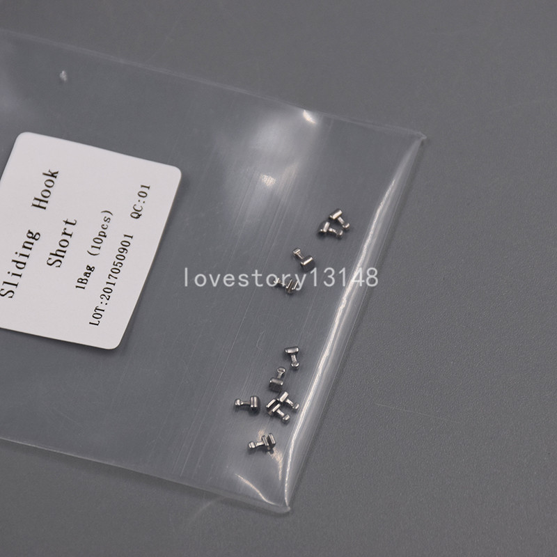 1 Pack 10 Pcs Dental Orthodontic Materials Crimpable Hook Short Type