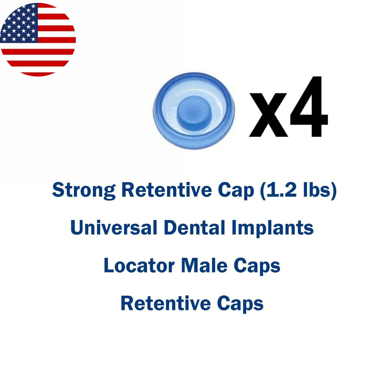 US Dental Overdenture Attachment Abutment 1.2lbs Strong Retentive Caps Core Tool
