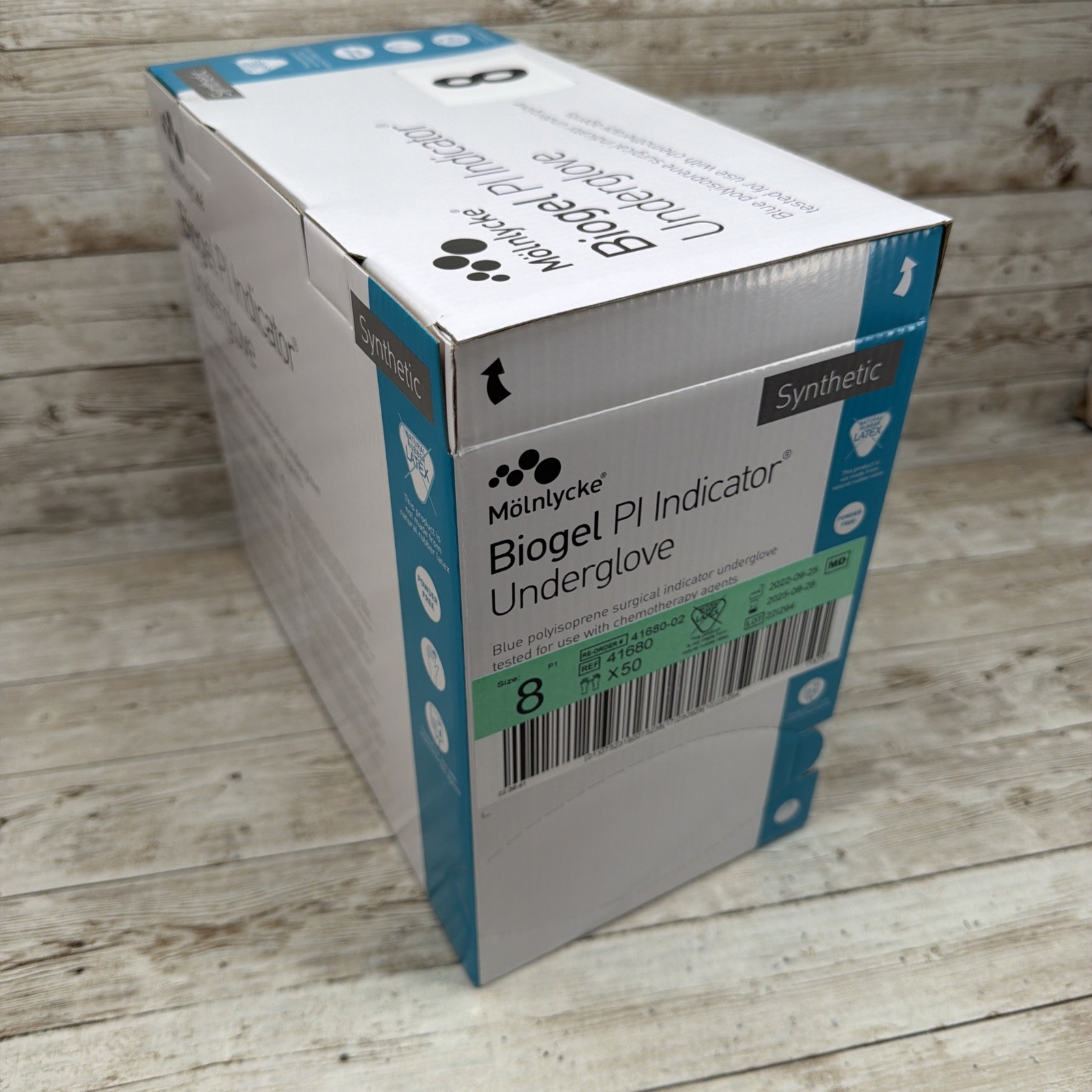 Biogel PI Indicator Surgical Underglove 1 CASE Molnlycke Blue Size: 8 *See Date*