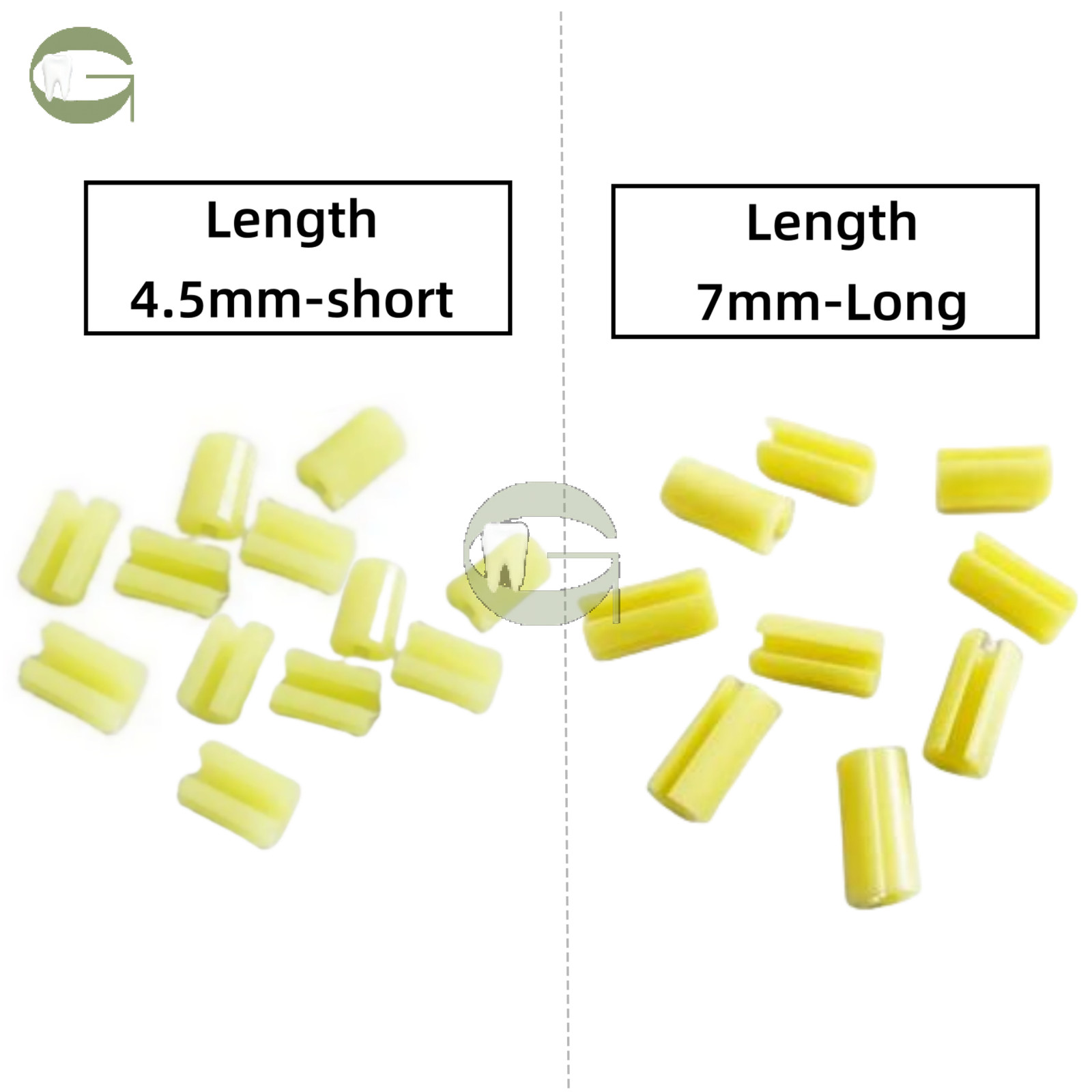 Dental Rider Female Yellow Riders Fits Hader Bar Attachment Short 4.5MM 7MM Lab