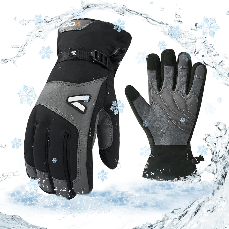Vgo… Winter Safety Work Glove For Menleather Mechanic Glovesblacksize