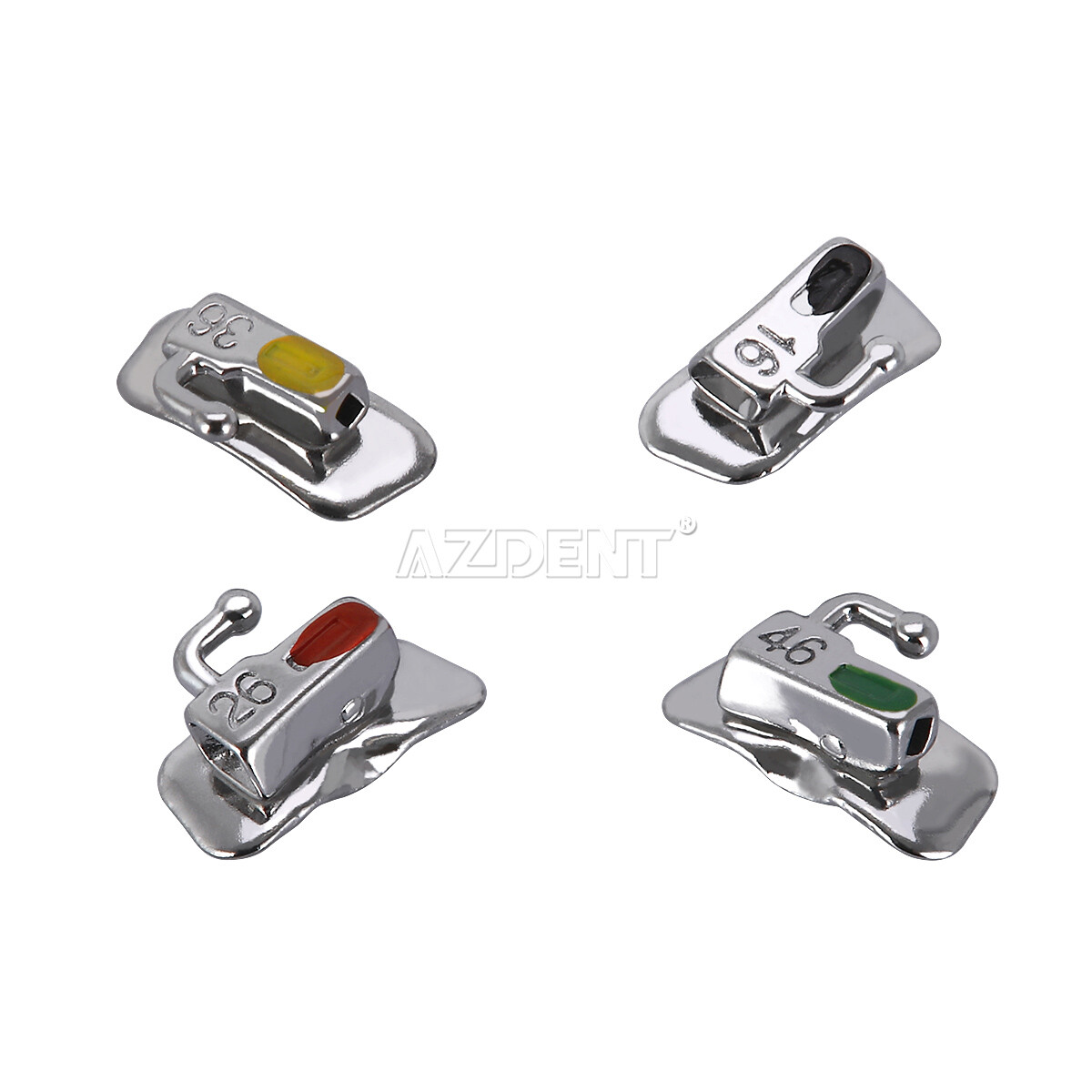50X Tubos bucales individuales de ortodoncia dental Bondable 1er molar Roth 022