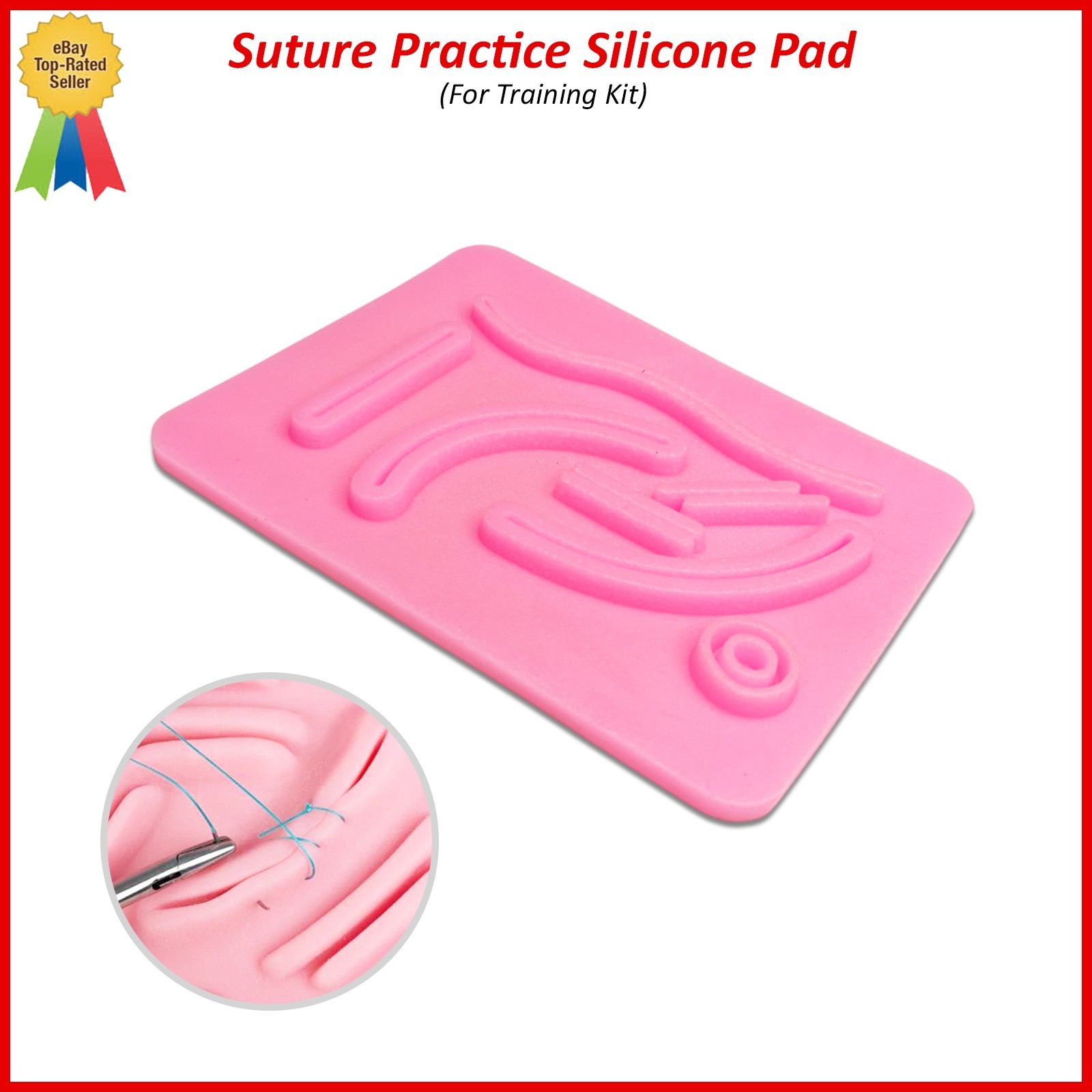 Medical Skin Suture Practice Silicone Pad Wound Simulated Surgical Training Kit
