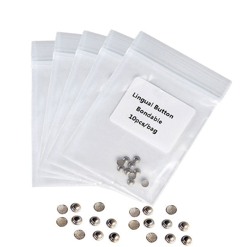 AZDENT Dental Ortodoncia Botones Linguales de Base Redonda Bondable
