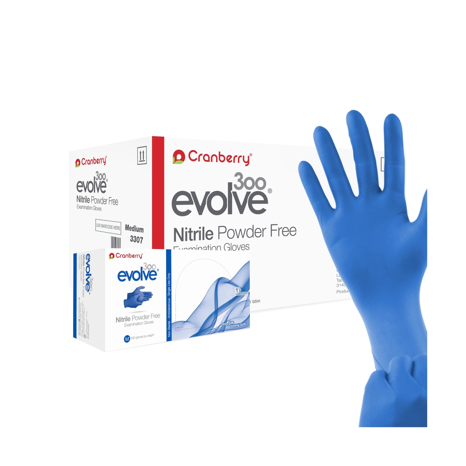 Cranberry Evolve Nitrile Powder Free Exam Gloves Large 3000