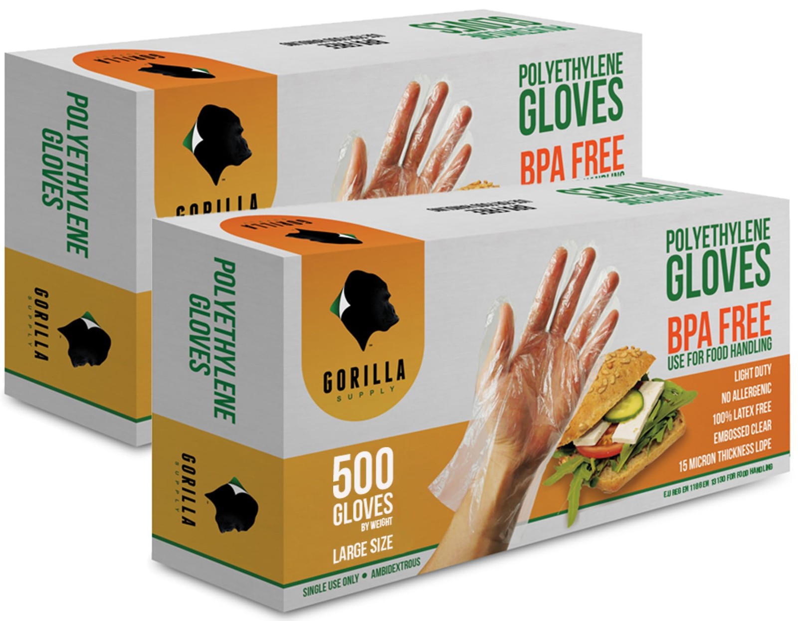 GORILLA SUPPLY 1000 BPA Free Premium Disposable Large (Pack of 1000), Clear