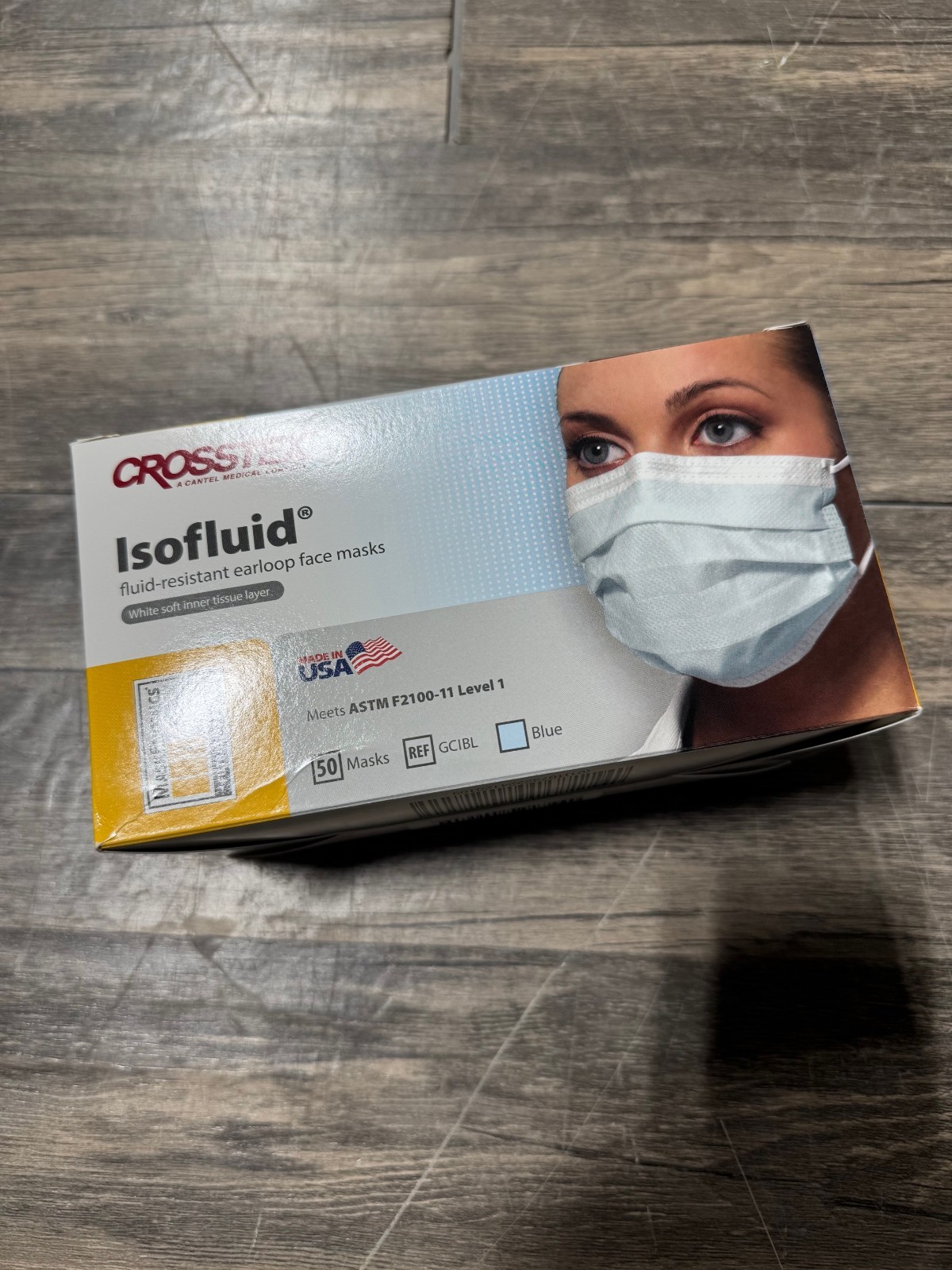 Crosstex ASTM Level 1 3-Ply Earloop Face Masks 10 Boxes (500 Ct) Made in USA