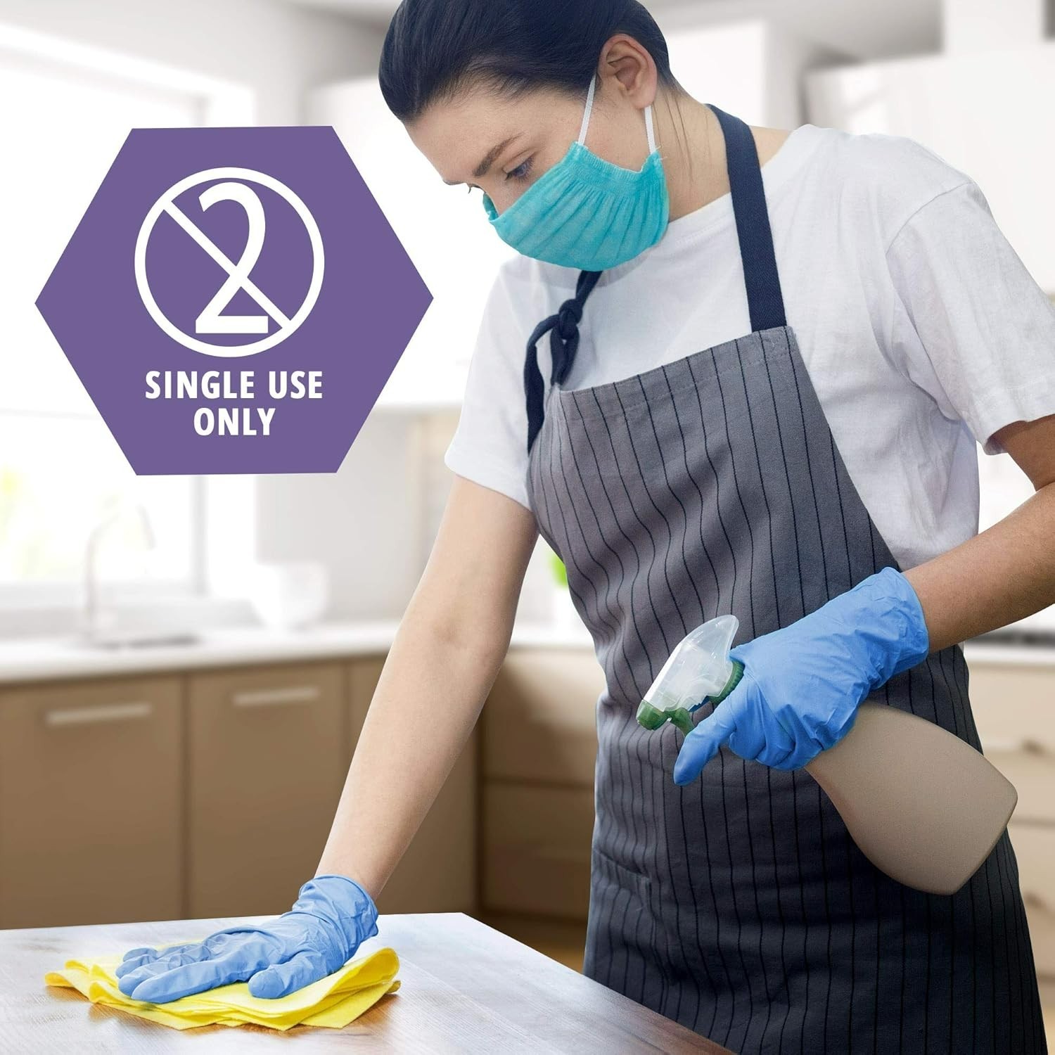1000 Nitrile/Vinyl Blend Disposable Exam Gloves – Powder-Free, Latex-Free, Large