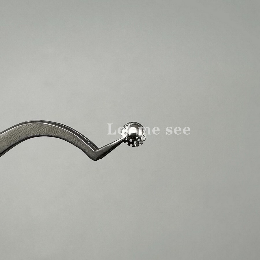 Denal Orthodontic Round Perforated Hollow Lingual Buttons with Bondable Holes