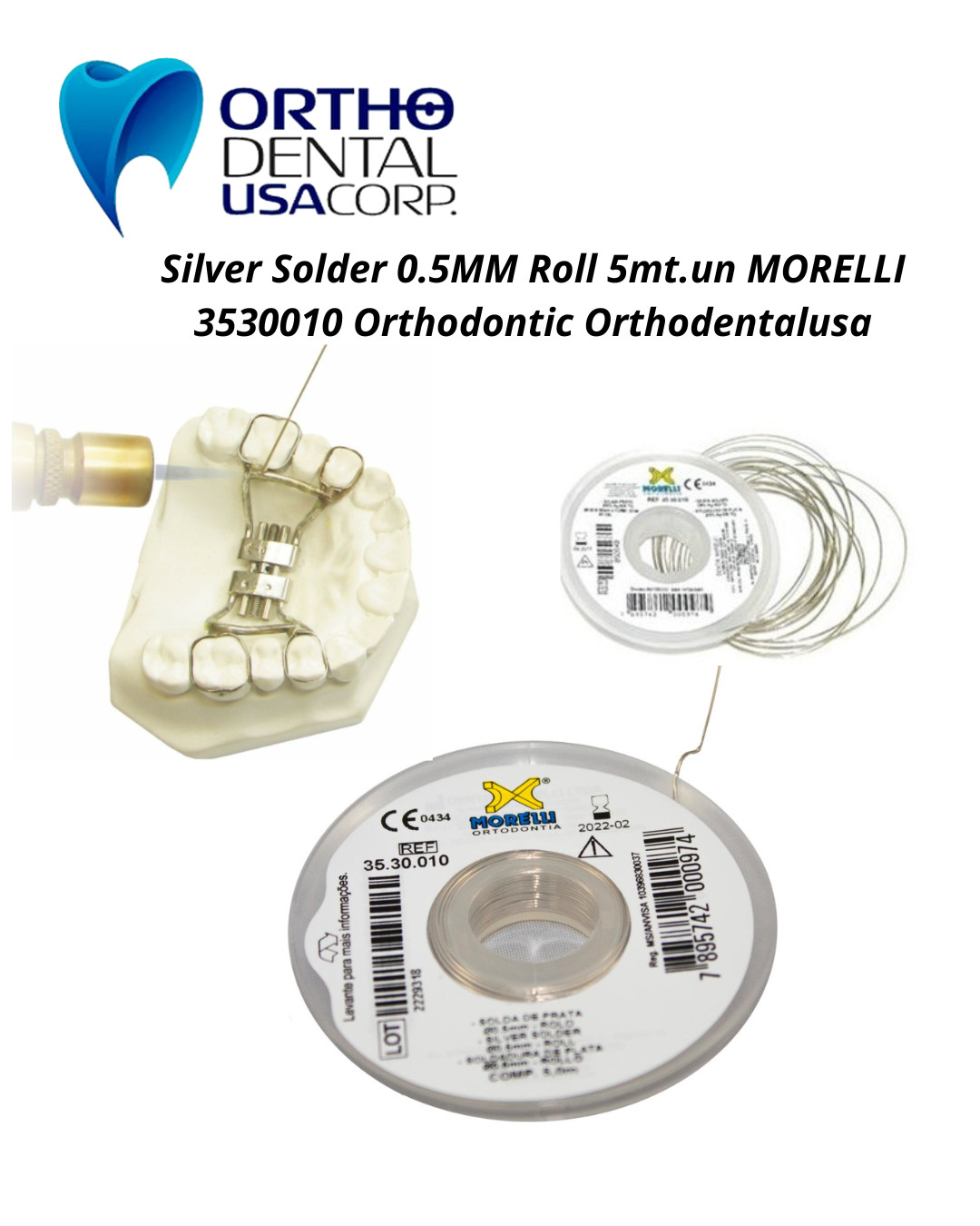 SILVER SOLDER 0.5MM ROLL 5MT.UN MORELLI 3530010 Orthodontic Orthodentalusa